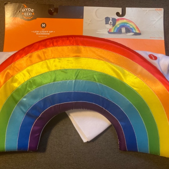 New, Light-up Rainbow Dog Costume, Medium (adjustable) - Picture 4 of 4